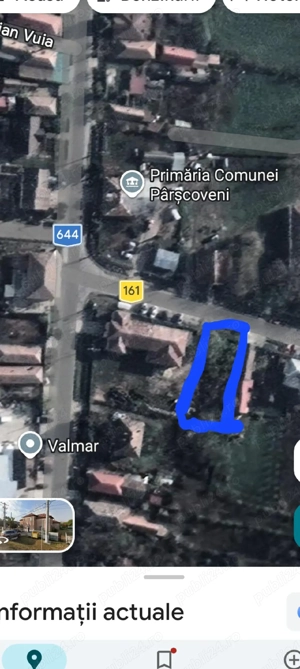 vând teren intravilan în Pârșcoveni centrul comunei 