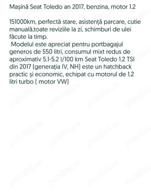 Mașina Seat Toledo 2017 - imagine 10