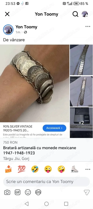 Bratară artizanală argint