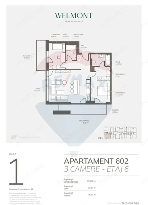 Apartament 3 camere open-space | Welmont by ROKMAN - imagine 7