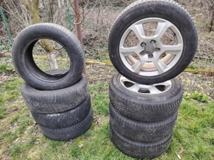 ocazie vind 8 pneuri auto, din care 4 cu jante de aluminiu  - imagine 1