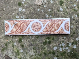 Placa decorativa India Giovanna Beige ceramic border tile, placi decorative