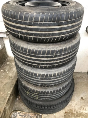 vand 4 jante cu cauciucuri de vara , 195/65/15  - imagine 4