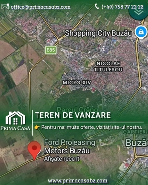 Teren intravilan   Calea Eroilor   iesire spre Ploiesti   24.000mp   d=200m la DN 2 E85  