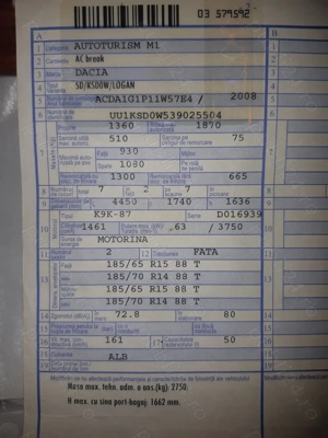 Vand Logan MCV  diesel 2008 - imagine 8