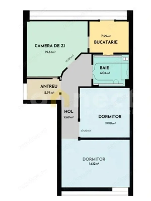 Apartament, SU 63 mp, 3 camere | Florești, zona Teilor - imagine 3