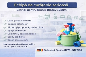 Echipă serioasă de curățenie   Bran, Brașov și împrejurimi ( 25 km)