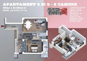 Apartament 2 camere, bloc nou, 1 Mai - imagine 2