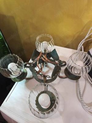 Lustra fier forjat 4 becuri Led incluse