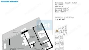 Aparatament cu 3 camere de vanzare in cartierul Sopor