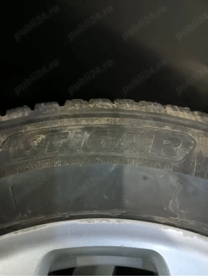 Roți cu jante din aliaj pentru Audi, cu cauciucuri de iarna aproape noi marca Tigar  - imagine 3