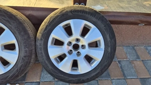 Jante originale Audi r16 cu 5 anvelope de vara Continental 205/60 R16 - imagine 5