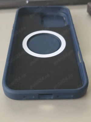 Set Husa Rugged iPhone 16 Pro Max Bleumarin + Folie Protectie Privacy - MagSafe