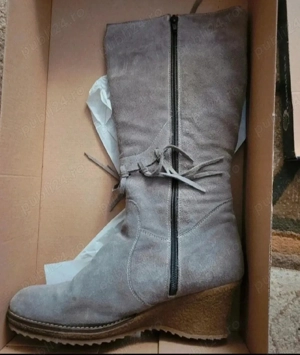 Caspian Sea cizme lungi din piele întoarsă   stare foarte buna