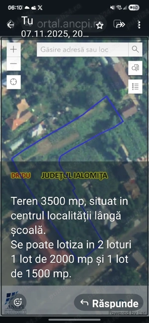  Teren intravilan 3500 mp  în apropiere de Bucuresti