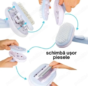 Perie profesională 5-în-1 pentru câini și pisici - imagine 4