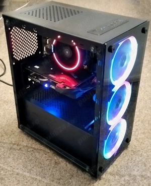 PC Gaming Ryzen5 1600X, ASUS RX 6500XT, 16GB, SSD NOU 256GB NVMe+HDD 1TB, Win11 Pro