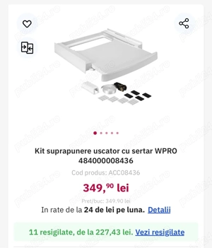 200 kit suprapunere suport masina de spalat cu uscator