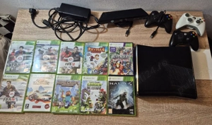 Xbox 360 Slim + Kinect + 3 controllere + 19 jocuri   Pachet complet
