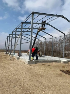 structura metalica din profil ipe pregătită pentru panou Sandwich    - imagine 3