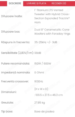 Ocazie: vand boxe Klipsch rp 8000 f