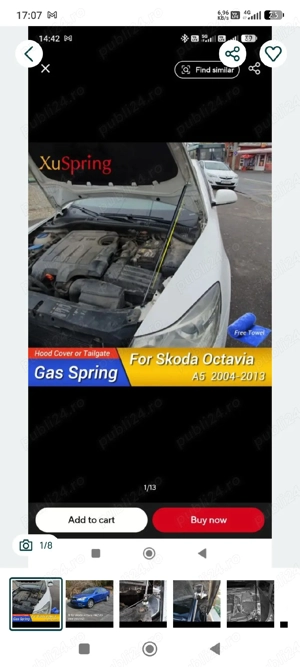 Vând telescop capotă skoda Octavia 2  - imagine 4