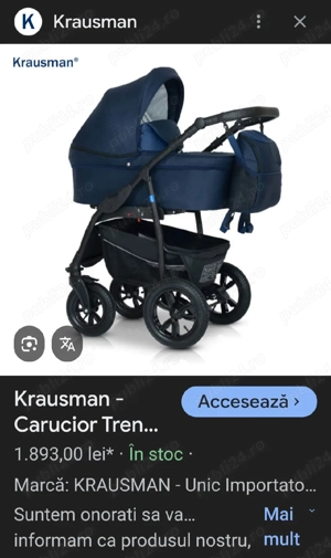 Cărucior 3 în 1 Krausman Prestige 