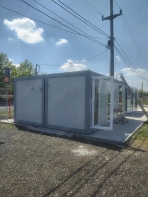 vând container tip vitrina ideal pentru sourum magazine frizerie cafenea dimensiune 4,80x6 