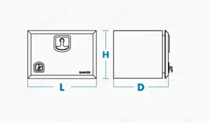 Lada scule metalica cu rezervor de apa BAWER  - imagine 5