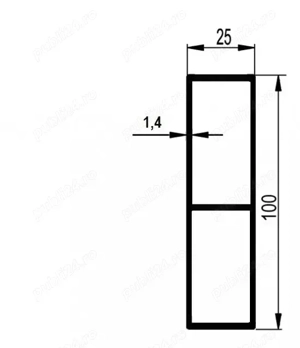 Scanduri Aluminiu Prelata Profil DREPT - imagine 4