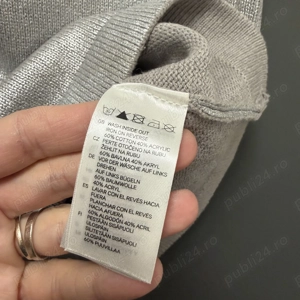 Bluză H&M cu mânecă scurtă, argintiu metalizat, mărimea 34 - imagine 3