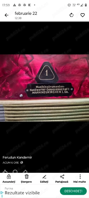 vând acordeon SILETTA 120 bași venit curând din Germania trimit și în provincie  