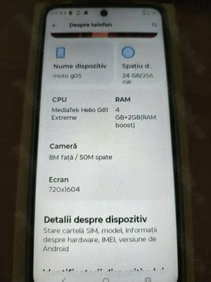 Telefon mobil Motorola Moto G05 + Husa Silicon