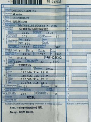 Chevrolet Aveo 1.2Benzina A C Electrice 126000Km - imagine 10