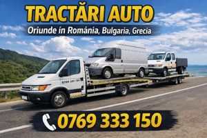 TRACTARI Auto NON-STOP la cele mai mici preturi!Transport,asistenta rutiera,platforma,înmatriculări 