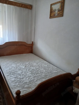 Vand pat din lemn + saltea