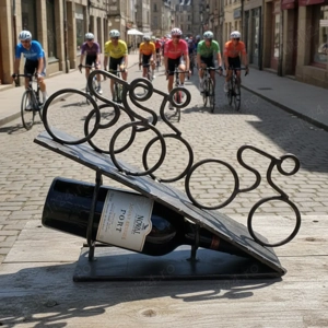 Suport sticla de vin Ciclisti