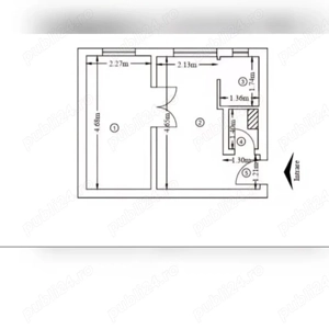 45.000  Ap 2camere Tudor Center, Etaj 2