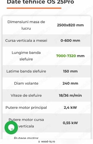 Masina de slefuit orizontal lemn woodiq - imagine 3