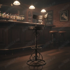 Scaun de bar din fier forjat 