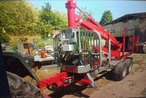 Vând remorcă lemne nouă (bușteni) pentru tractor (cu sau fără macara)