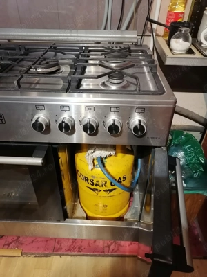 Aragaz cu cinci ochiuri și cuptor pe gaz ca nou - imagine 5