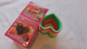 Jucărie Vintage Rainbow Magic Spring (Slinky)   Model Inimă, Cutie Originală