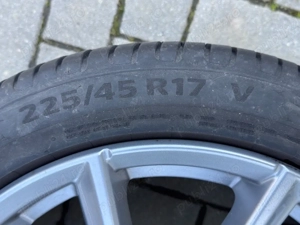 Jante aliaj VW 5x112 17 inchi cu cauciucuri vară Continental 2023 - imagine 2