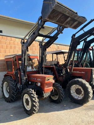 Tractor Fiat 445 DTC încărcător profesional Joystick  cu 4 cilindri,4 anvelope noi Alliance  - imagine 5