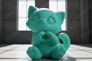 Figurină Decorativă  Puppy Cat Paws Hearts    Ediție Premium Compozit