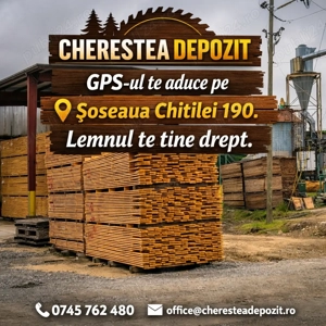 Cherestea de calitate   diverse dimensiuni, ideală pentru construcții și proiecte din lemn