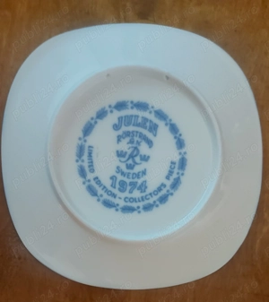 Farfurie De Colectie Serie Limitata Rörstrand Suedia - Craciun - Anul 1974 - imagine 3