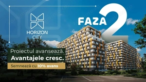 Avans de doar 10%! Apartament 1 cameră Horizon City, Pipera + Parcare inclusă