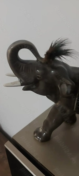 Elefant Portelan , Vintage ( RSR ) - imagine 2